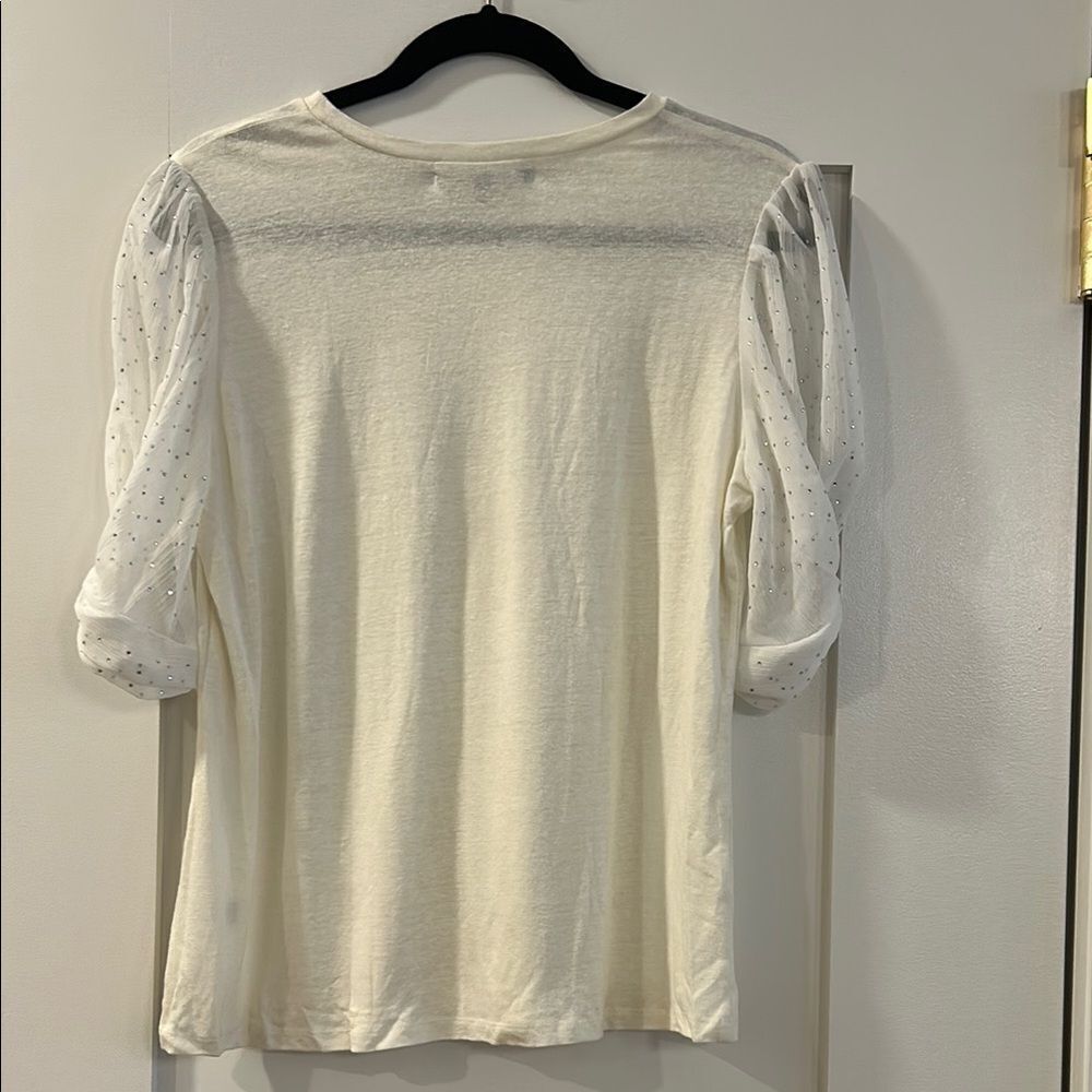 Generation Love Cream Puff Sleeve Blouse, Size Medium - Picture 6 of 10